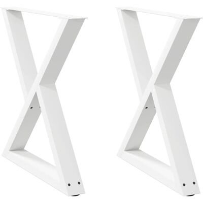 vidaXL Weiße Stahl Esstischbeine 70x72-73cm vidaXL Weiße Stahl Esstischbeine 70x72-73cm