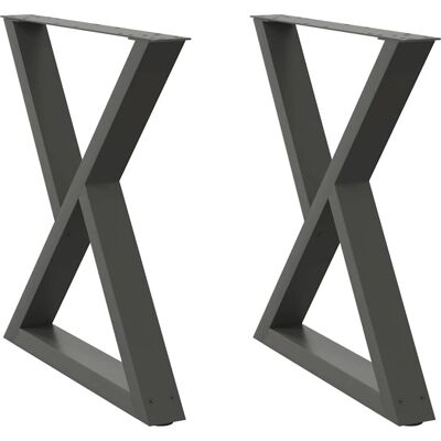 vidaXL Couchtischbeine - 2 Stück, Anthrazit, 80x(72-73,3)cm - Beinen für Esstisch vidaXL Couchtischbeine - 2 Stück, Anthrazit, 80x(72-73,3)cm - Beinen für Esstisch