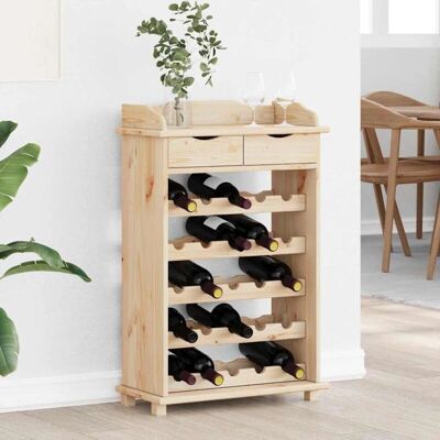 vidaXL - Natur Massivkiefer - 28x58x90 cm - Brown - Wine rack vidaXL - Natur Massivkiefer - 28x58x90 cm - Brown - Wine rack
