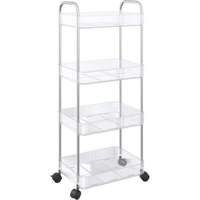 vidaXL Lagerwagen 4 Ebenen Transparent Acryl - Lagerwagen vidaXL Lagerwagen 4 Ebenen Transparent Acryl - Lagerwagen