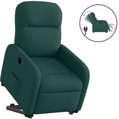 Fauteuil VidaXL - Tissu Vert Foncé - Reclinable 135° Fauteuil VidaXL - Tissu Vert Foncé - Reclinable 135°