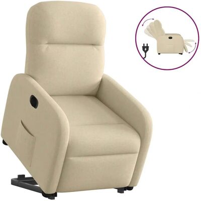 Chaise d'appoint VidaXL - Fauteuil électrique avec levage, Crème - Publicité Chaise d'appoint VidaXL - Fauteuil électrique avec levage, Crème - Publicité
