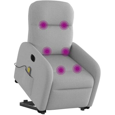 Fauteuil de massage électrique gris nuage vidaXL - Publicité Fauteuil de massage électrique gris nuage vidaXL - Publicité