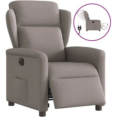 VidaXL Fauteuil Accent - Reclinable électrique Tissu gris taupé - Fauteuil Accent - Publicité VidaXL Fauteuil Accent - Reclinable électrique Tissu gris taupé - Fauteuil Accent - Publicité