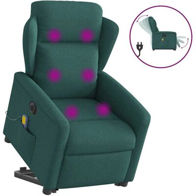 Chaise d’accent VidaXL - Tissu vert foncé - Repose-pieds électrique & Élévateur - Publicité Chaise d’accent VidaXL - Tissu vert foncé - Repose-pieds électrique & Élévateur - Publicité