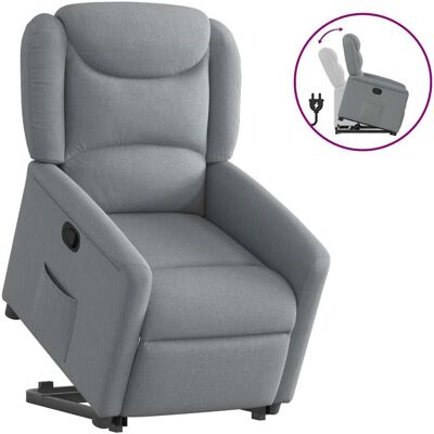 vidaXL Fauteuil - Gris clair, fonction d'élévation électrique, recline manuel - Publicité vidaXL Fauteuil - Gris clair, fonction d'élévation électrique, recline manuel - Publicité