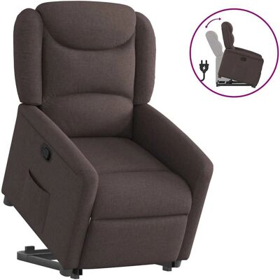 vidaXL Fauteuil avec aide à la montée - Marron foncé - Relaxation confortable - Publicité vidaXL Fauteuil avec aide à la montée - Marron foncé - Relaxation confortable - Publicité