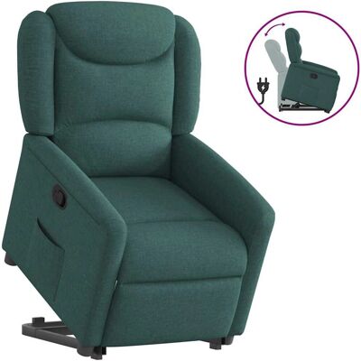 Fauteuil Accent VidaXL - Tissu Vert Foncé - Reclinable avec Fonction de Levage - Publicité Fauteuil Accent VidaXL - Tissu Vert Foncé - Reclinable avec Fonction de Levage - Publicité