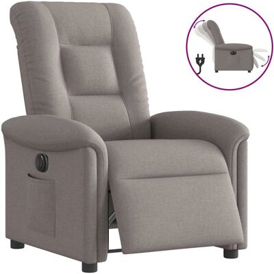 Fauteuil Relaxation Électrique VidaXL Gris Taupe Tissu - Publicité Fauteuil Relaxation Électrique VidaXL Gris Taupe Tissu - Publicité