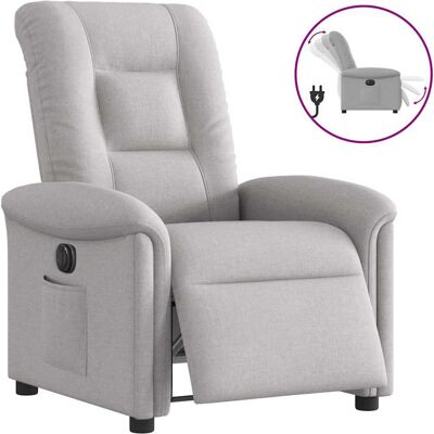 VidaXL Accentstol - Elektrisk recliner Grå Stoff VidaXL Accentstol - Elektrisk recliner Grå Stoff