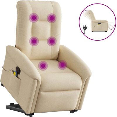 Chaise d'accent VidaXL - Crème - Publicité Chaise d'accent VidaXL - Crème - Publicité