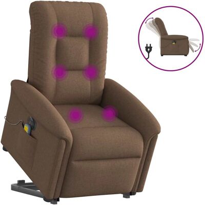 Vidaxl - Fauteuil électrique inclinable en tissu marron - Modèle 3303278 - Publicité Vidaxl - Fauteuil électrique inclinable en tissu marron - Modèle 3303278 - Publicité