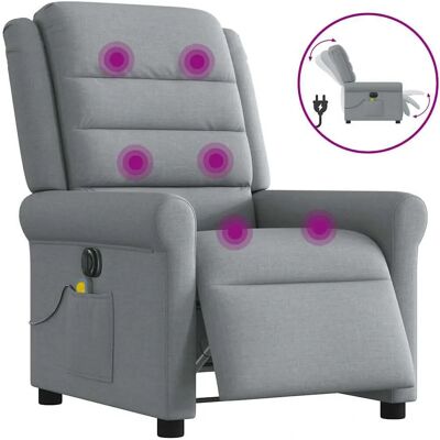 VidaXL elektrische massagestoel - Model 3303304 - Lichtgrijs VidaXL elektrische massagestoel - Model 3303304 - Lichtgrijs