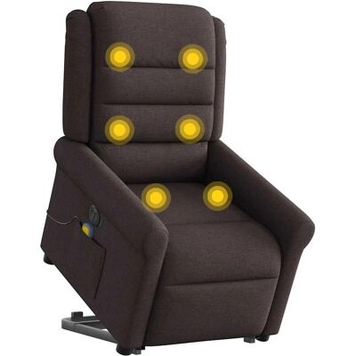 Vidaxl - Fauteuil de massage électrique avec levage tissu marron - Publicité Vidaxl - Fauteuil de massage électrique avec levage tissu marron - Publicité