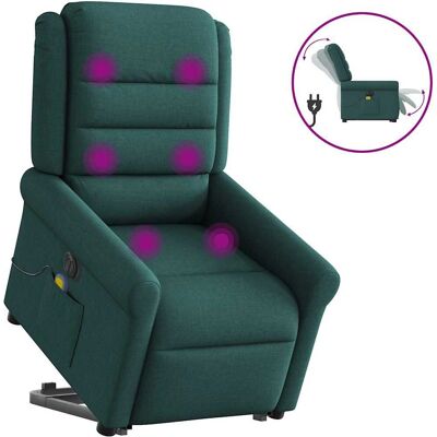 Fauteuil d'appoint VidaXL - Vert foncé, électrique, inclinable - Publicité Fauteuil d'appoint VidaXL - Vert foncé, électrique, inclinable - Publicité