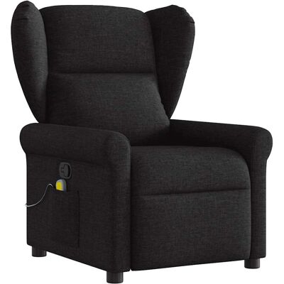 Fauteuil d'appoint VidaXL - Noir - Relax électrique - Massage - Tissu durable - Publicité Fauteuil d'appoint VidaXL - Noir - Relax électrique - Massage - Tissu durable - Publicité
