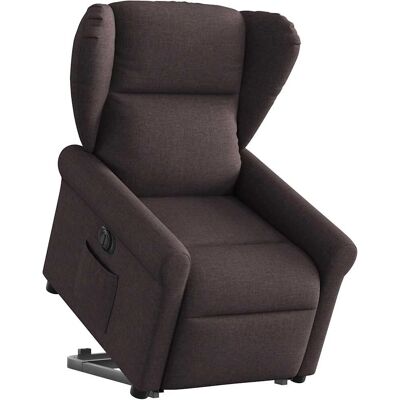 Chaise d'accent VidaXL - Marron foncé - Fonction d'élévation électrique - Publicité Chaise d'accent VidaXL - Marron foncé - Fonction d'élévation électrique - Publicité