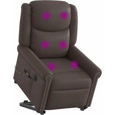vidaXL Massagesessel mit Aufstehhilfe Elektrisch Braun - Relaxsessel mit Massagefunktion vidaXL Massagesessel mit Aufstehhilfe Elektrisch Braun - Relaxsessel mit Massagefunktion