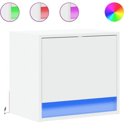 vidaXL Weiß Wandmontiertes Nachttisch - Nachttisch vidaXL Weiß Wandmontiertes Nachttisch - Nachttisch