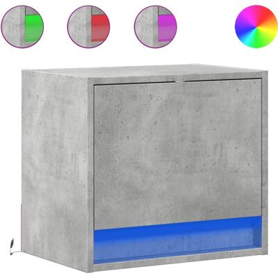 vidaXL Nachttisch - Wandmontierte Nachttische mit LED-Lichtern - 2 Stück vidaXL Nachttisch - Wandmontierte Nachttische mit LED-Lichtern - 2 Stück