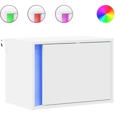 vidaXL Wand-Nachtkonsole - Weiß - Nachttisch vidaXL Wand-Nachtkonsole - Weiß - Nachttisch