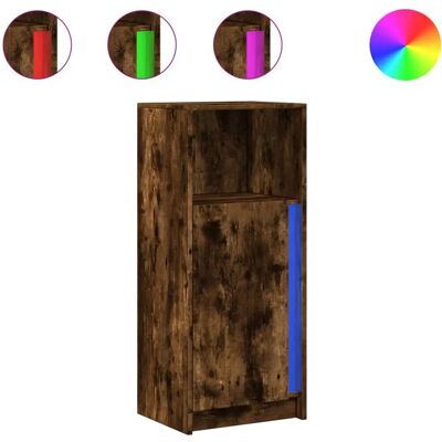 vidaXL 852156 Modern Smoked Oak LED Sideboard - Sideboard vidaXL 852156 Modern Smoked Oak LED Sideboard - Sideboard