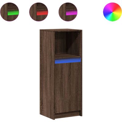 vidaXL Braune Eiche LED Sideboard - Wohnzimmer Stauraum vidaXL Braune Eiche LED Sideboard - Wohnzimmer Stauraum
