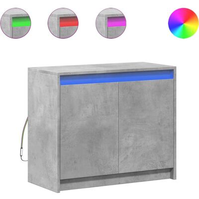 vidaXL 852176 modernes Beton-Graues LED Sideboard - Wohnzimmermöbel vidaXL 852176 modernes Beton-Graues LED Sideboard - Wohnzimmermöbel