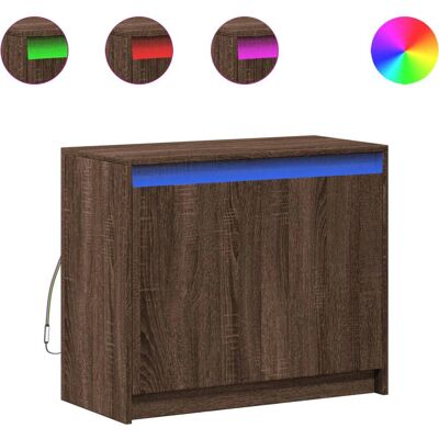 vidaXL 852179 Brown Oak LED Sideboard - Living Room Storage vidaXL 852179 Brown Oak LED Sideboard - Living Room Storage