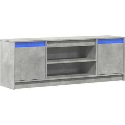 vidaXL Betonggraues 100x34x50 cm TV-Möbel mit LED - TV-Ständer vidaXL Betonggraues 100x34x50 cm TV-Möbel mit LED - TV-Ständer