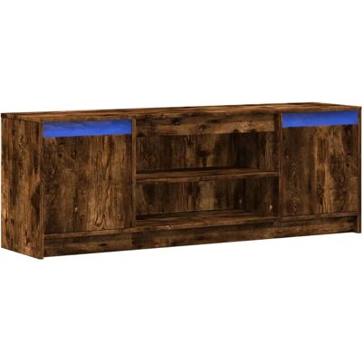 vidaXL TV-Schrank mit LED in geräuchertem Eichen-Design vidaXL TV-Schrank mit LED in geräuchertem Eichen-Design