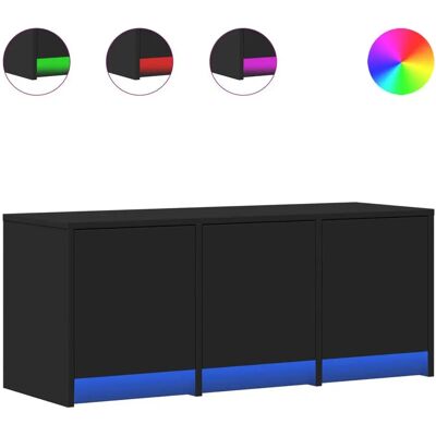 vidaXL 852237 Musta TV-kaappi LED-valolla - TV-kaappi vidaXL 852237 Musta TV-kaappi LED-valolla - TV-kaappi