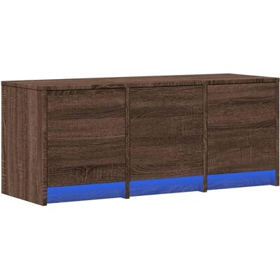 vidaXL TV-Schrank mit LED - 97x34x40 cm - Eiche Braun vidaXL TV-Schrank mit LED - 97x34x40 cm - Eiche Braun