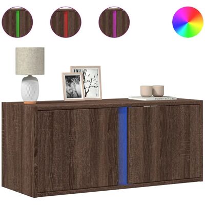 vidaXL 852263 Wandmontiertes TV-Sideboard mit LED-Beleuchtung vidaXL 852263 Wandmontiertes TV-Sideboard mit LED-Beleuchtung