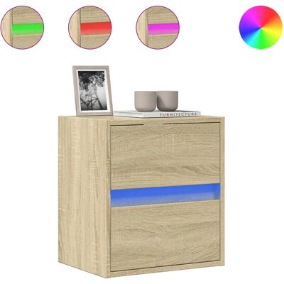 vidaXL TV-Wandschrank mit LED-Beleuchtung Sonoma Eiche - TV-Schrank vidaXL TV-Wandschrank mit LED-Beleuchtung Sonoma Eiche - TV-Schrank