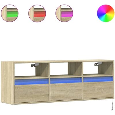 vidaXL TV Wall Cabinet mit LED-Leuchten Sonoma Eiche - TV Schrank vidaXL TV Wall Cabinet mit LED-Leuchten Sonoma Eiche - TV Schrank