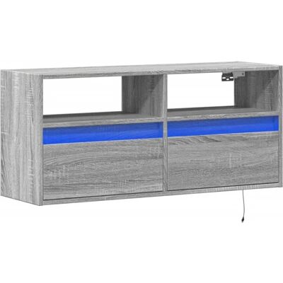 vidaXL TV-Wandschrank Mit LED-Beleuchtung Sonoma-Eiche 100x31x45 cm - TV Wand Cabinet vidaXL TV-Wandschrank Mit LED-Beleuchtung Sonoma-Eiche 100x31x45 cm - TV Wand Cabinet