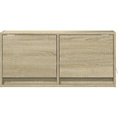 vidaXL TV Wall Cabinet with LED Lights - 140x31x38 cm vidaXL TV Wall Cabinet with LED Lights - 140x31x38 cm