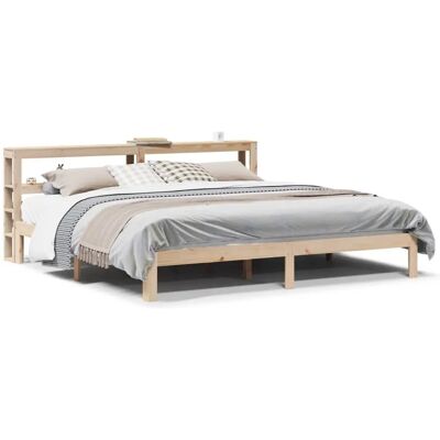 vidaXL Bettrahmen mit Kopfteil 200x200 cm Massives Kiefernholz vidaXL Bettrahmen mit Kopfteil 200x200 cm Massives Kiefernholz