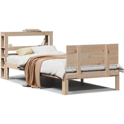 vidaXL Bettgestell mit Kopfteil - Einzelbett - Bettrahmen vidaXL Bettgestell mit Kopfteil - Einzelbett - Bettrahmen
