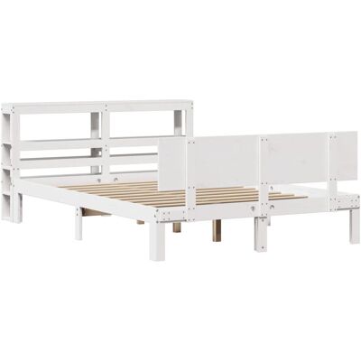 vidaXL Sänkykehys päätyllä Valkoinen 135x190 cm Kaksinkertainen Massiivipuu mänty - Sänkykehys, valkoinen, 135x190 cm, kaksinkertainen, mänty vidaXL Sänkykehys päätyllä Valkoinen 135x190 cm Kaksinkertainen Massiivipuu mänty - Sänkykehys, valkoinen, 135x190 cm, kaksinkertainen, mänty