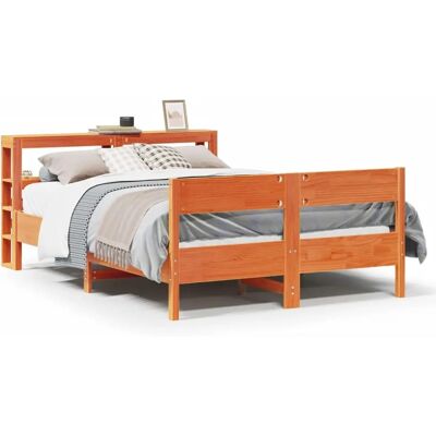 vidaXL Bettrahmen mit Kopfteil 150x200cm - Rustikales Kiefernholz vidaXL Bettrahmen mit Kopfteil 150x200cm - Rustikales Kiefernholz