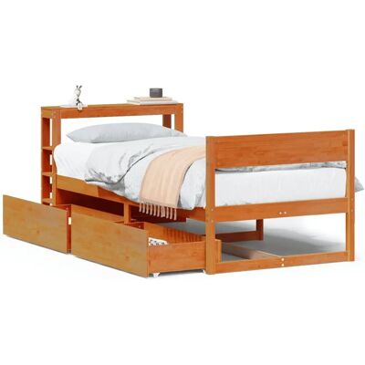 vidaXL Bedframe 100x200cm Massief Hout Den - Rustieke Steun vidaXL Bedframe 100x200cm Massief Hout Den - Rustieke Steun
