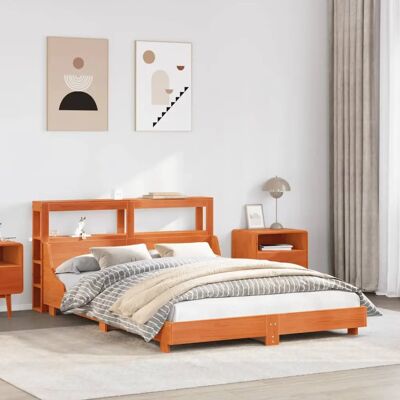 VidaXL Bettrahmen - Massives Kiefernholz 150x200 King Size mit Kopfteil VidaXL Bettrahmen - Massives Kiefernholz 150x200 King Size mit Kopfteil