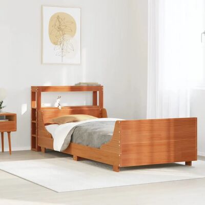vidaXL Bettgestell 75x190cm - Massives Kiefernholz - Rustik Stil vidaXL Bettgestell 75x190cm - Massives Kiefernholz - Rustik Stil