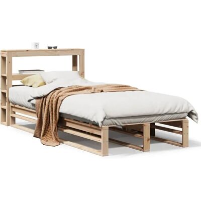 vidaXL Bettgestell - 3306513 - Massives Kiefernholz - 90x190 cm - Bett mit Kopfteil vidaXL Bettgestell - 3306513 - Massives Kiefernholz - 90x190 cm - Bett mit Kopfteil