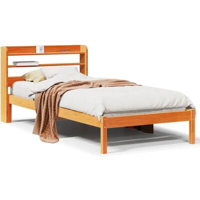 vidaXL Sänkykehys päädyllä - Massiivipuun mänty 75x190cm vidaXL Sänkykehys päädyllä - Massiivipuun mänty 75x190cm