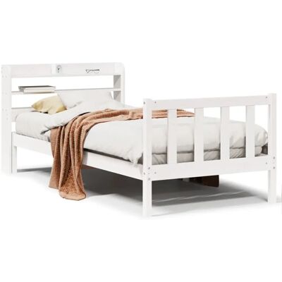 vidaXL Bed Frame Wit 75x190 cm - Bed frame vidaXL Bed Frame Wit 75x190 cm - Bed frame
