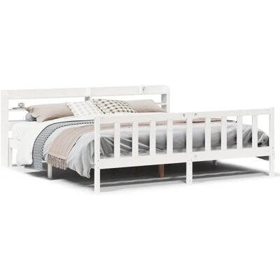 vidaXL Bettgestell Weiß 180x200 cm - Bettgestell vidaXL Bettgestell Weiß 180x200 cm - Bettgestell