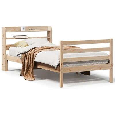 vidaXL Bettgestell mit Kopfteil 200x200cm Massives Kiefernholz - Bett, Kopfteil, Rustikal vidaXL Bettgestell mit Kopfteil 200x200cm Massives Kiefernholz - Bett, Kopfteil, Rustikal